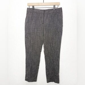 Ann Taylor Devin Fit Dress Pant Tweed Black White Classic Business Casual Career
